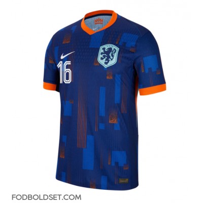 Holland Joey Veerman #16 Udebanetrøje EM 2024 Kortærmet Holland Joey Veerman #16 Udebanetrøje EM 2024 Kortærmet